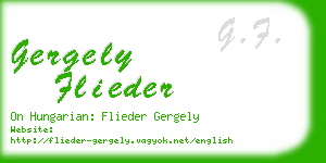 gergely flieder business card